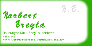 norbert breyla business card